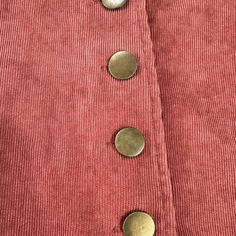 Entro Corduroy A Line Button Up Y2K Mini Skirt SZ Small Academia Back to School - Picture 4 of 12